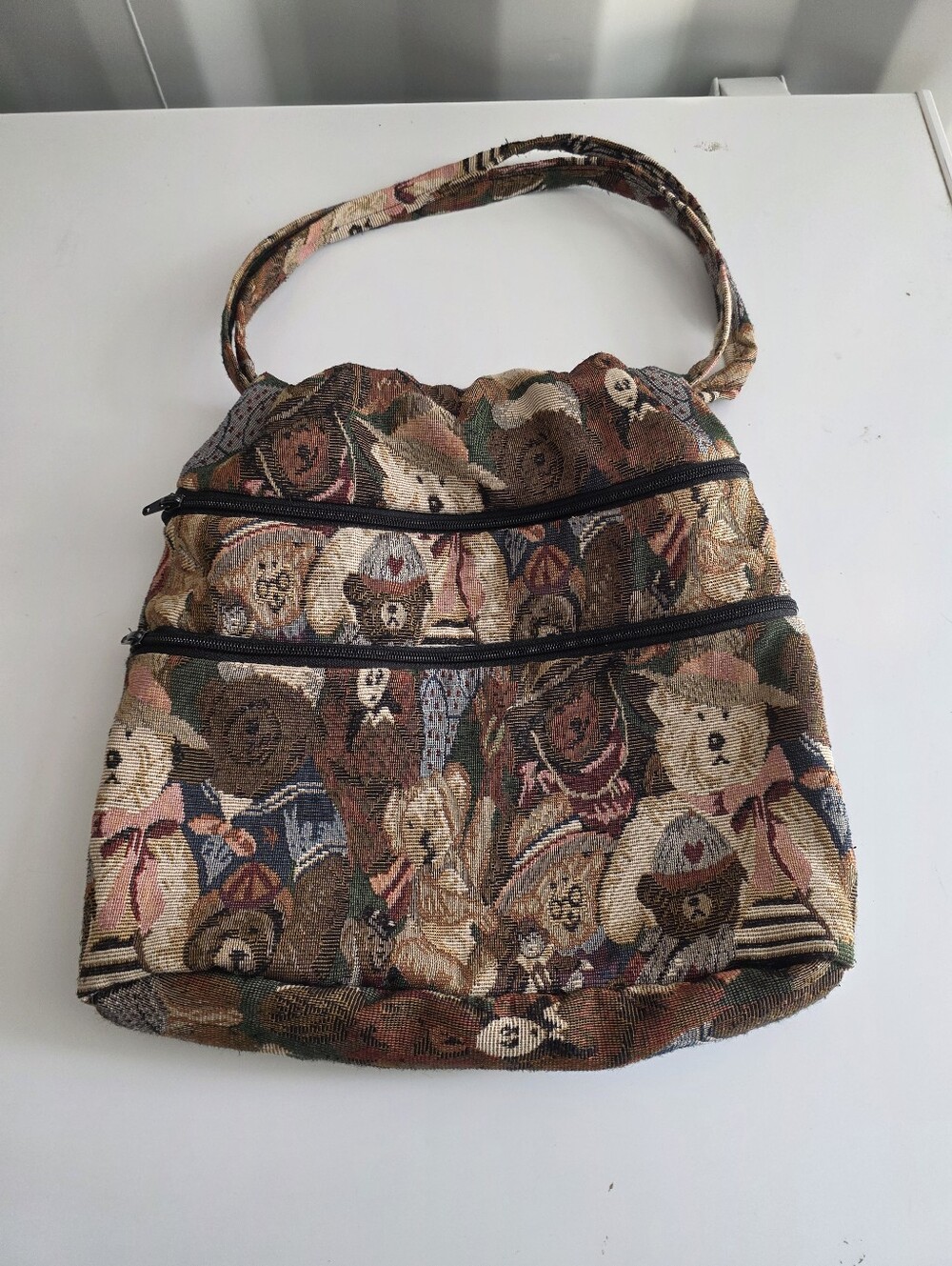 Vintage Teddy Bear Tapestry Bag